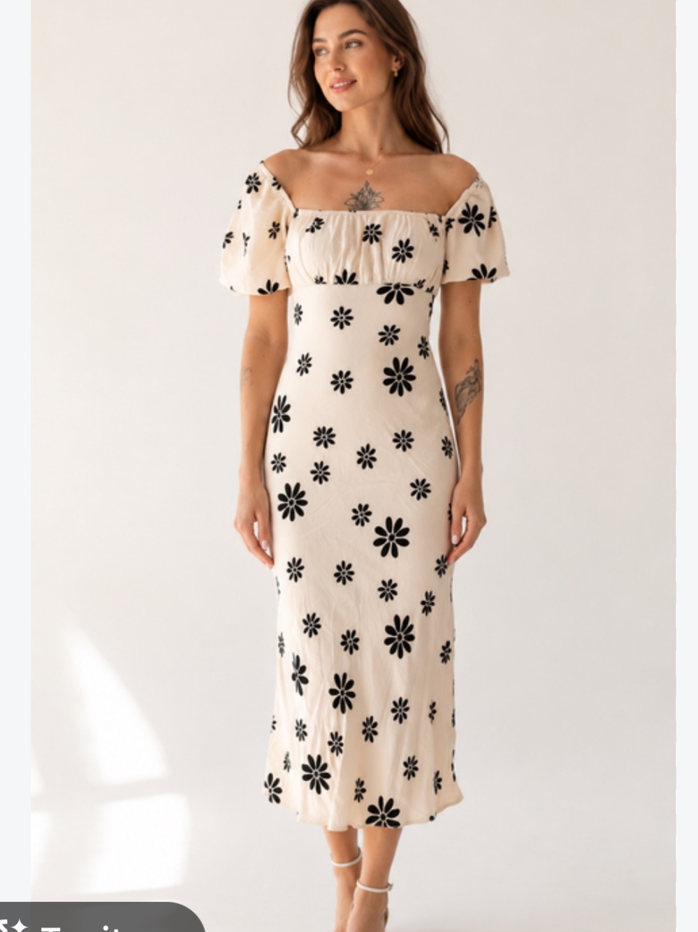 ASOS Design Tall Floral Puff Sleeve Cutout Maxi Dress Size 14